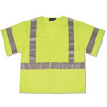 S662 ANSI Class 3 Hi-Viz Lime Mesh Safety Vest w/ Hook & Loop (Medium)